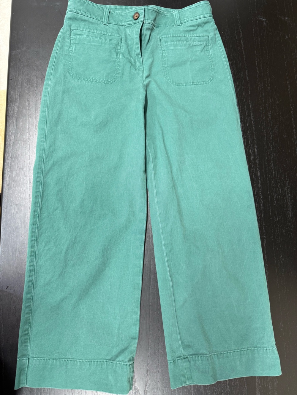 Grass Green Wide Leg Pants